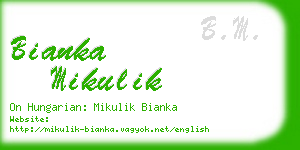 bianka mikulik business card